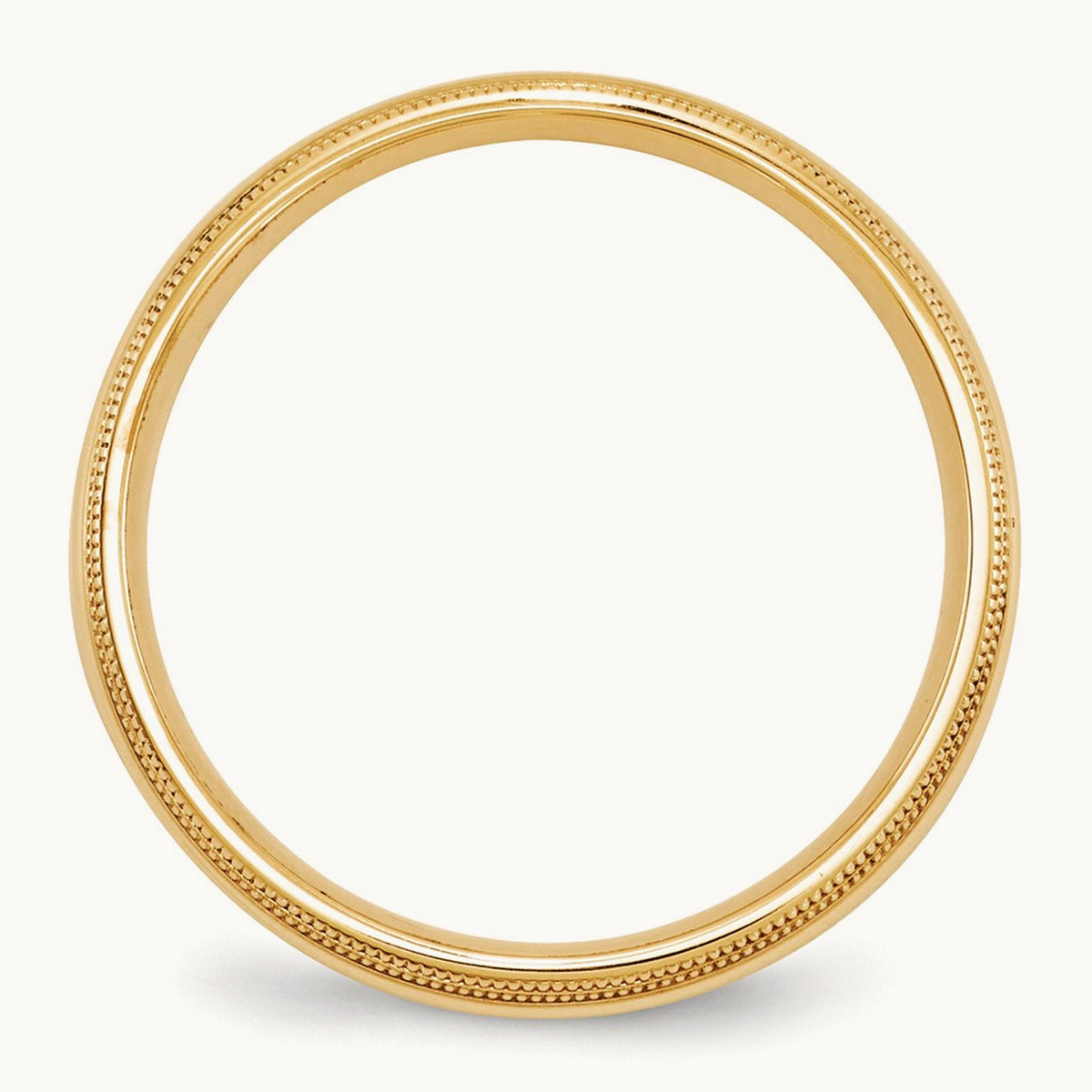 Double Milgrain Comfort Fit Band, 5mm, 10K Yellow Gold