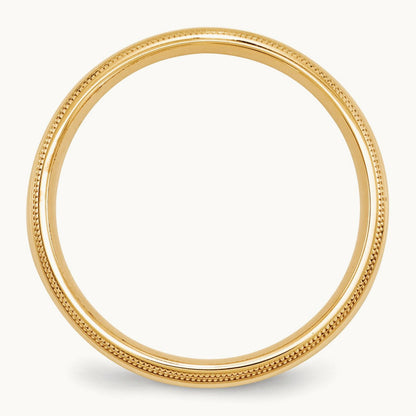 Double Milgrain Comfort Fit Band, 5mm, 10K Yellow Gold