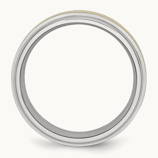 Cobalt Inlay Satin and Polished Band — photo set