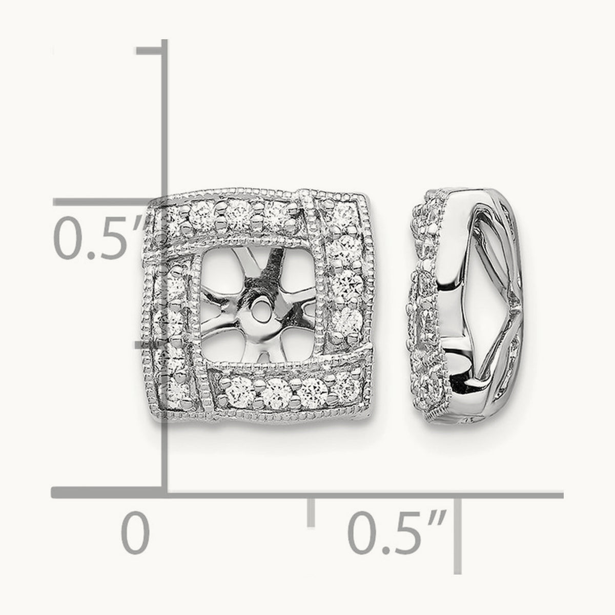 Diamond Square Earring Jackets — photo set