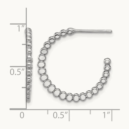 Polished J-Hoop Earrings — Leslie's — 21.5mm
