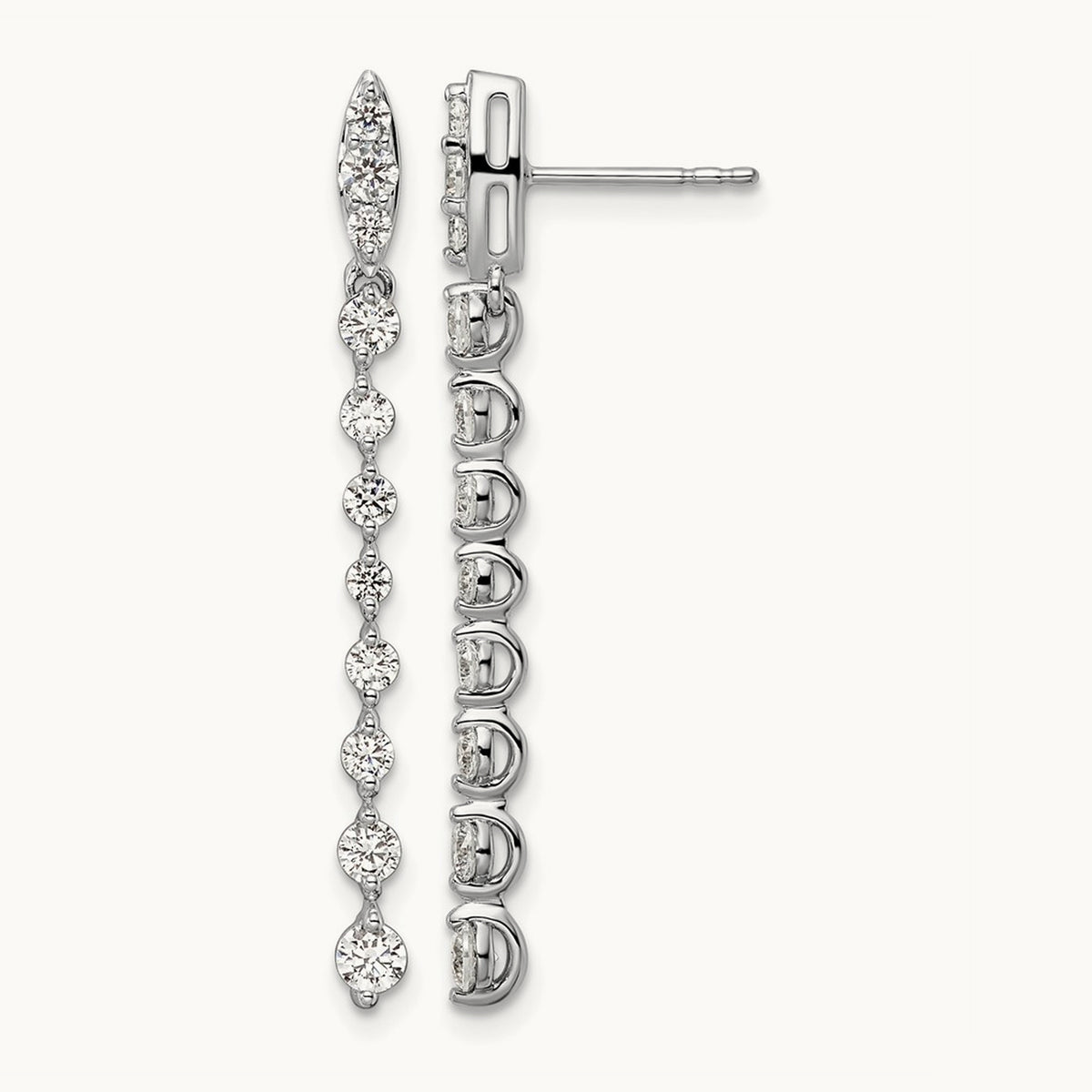 Dangle Post Earrings, 1.00 ct tw Lab-Grown Diamond