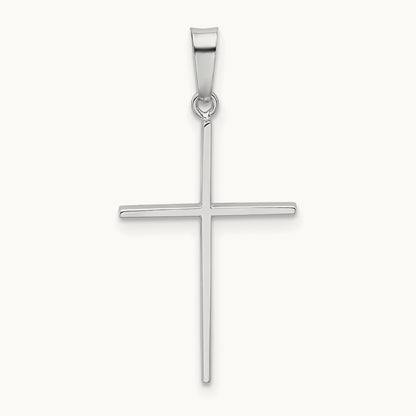 Cross Charm, 14K White Gold