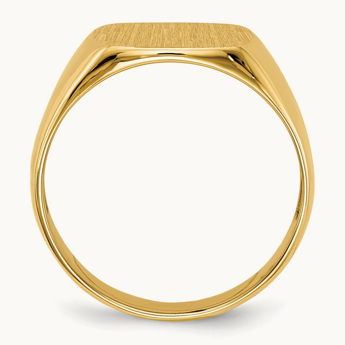 Open Back Mens Signet Ring — photo set