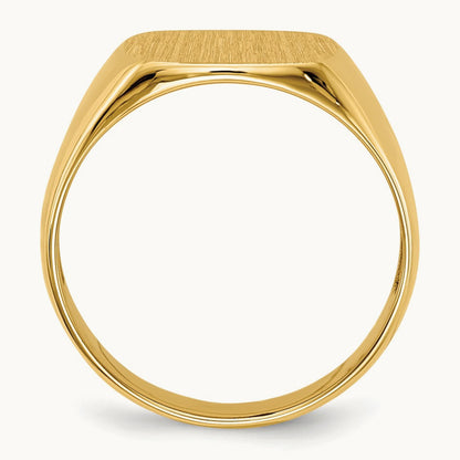 Open Back Mens Signet Ring — photo set