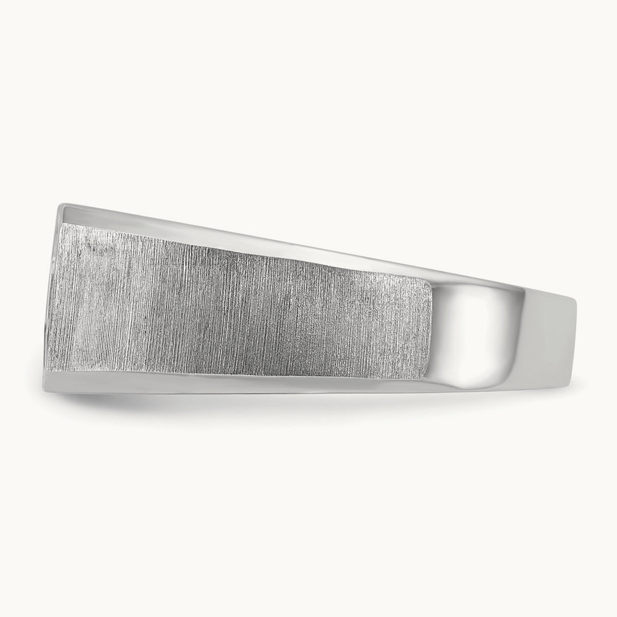 Polished & Satin Men's Ring, 1.00 ct tw Lab-Grown Diamond