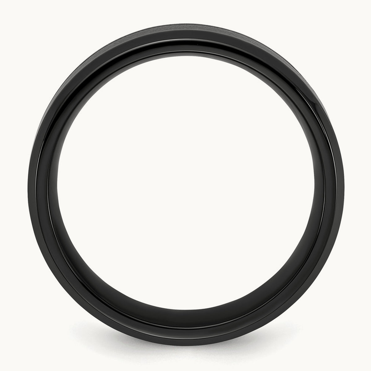 Polished Black IP w/Blue Star Sandstone Inlay Band, 8mm, Stainless Steel