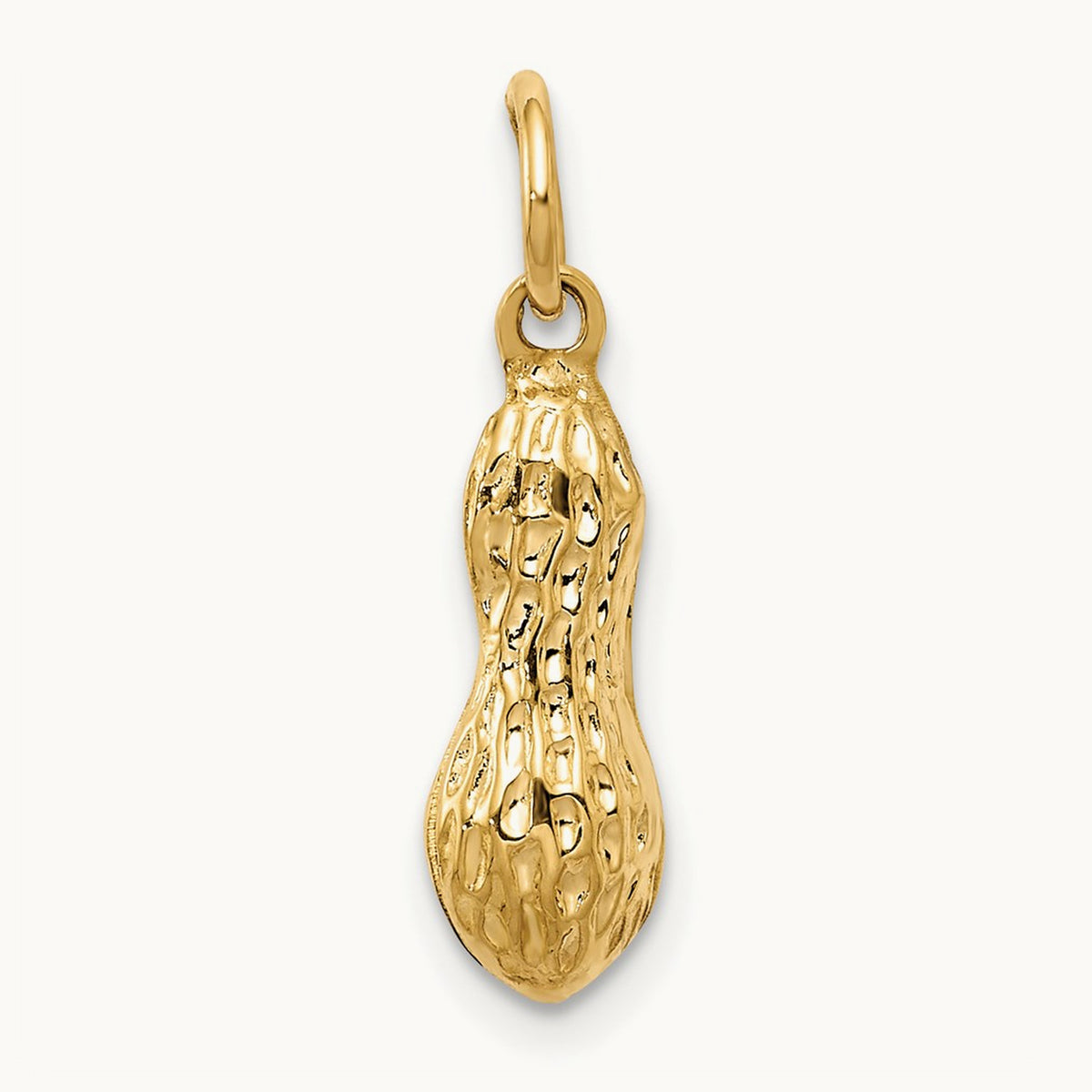 3D Peanut Charm, 14K