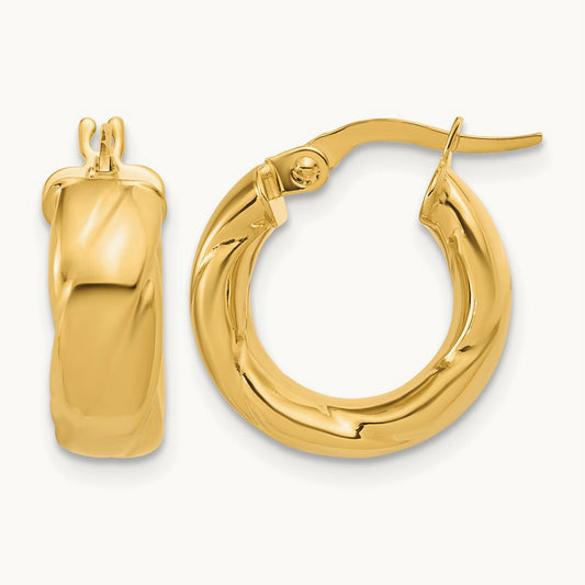 Polished and Grooved Hoop Earrings — Leslie's — photo set