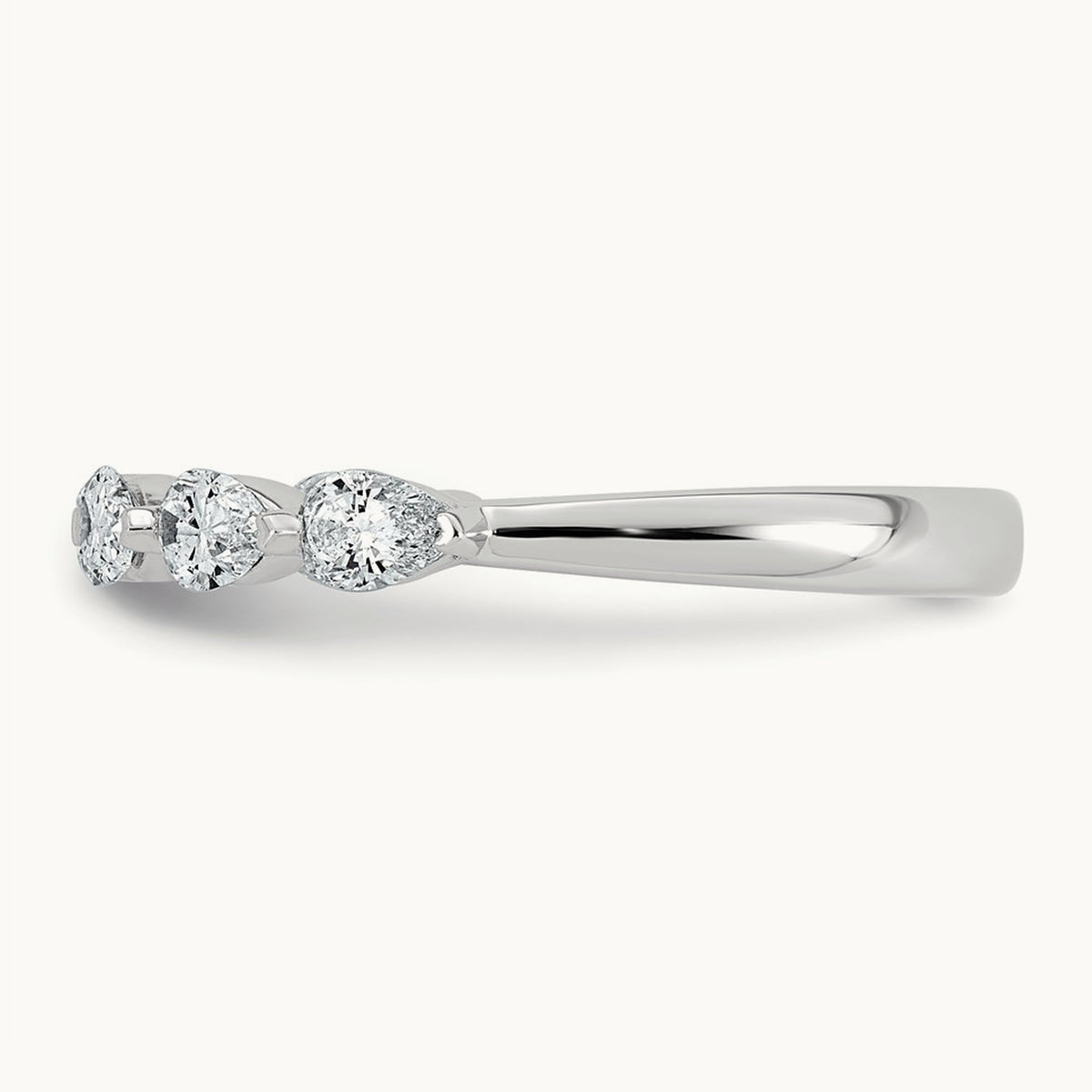 Pear Shape Stones Wedding Band, 0.50-1.00 ct tw Lab-Grown Diamond
