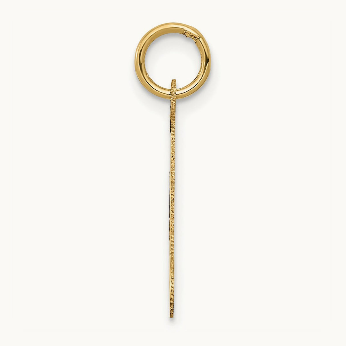 Polished Musical Note Charm — 14K Yellow Gold, 21mm