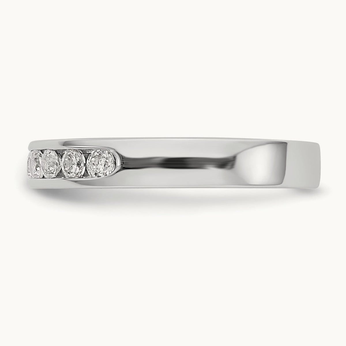 9-Stone Diamond Channel Band, Platinum