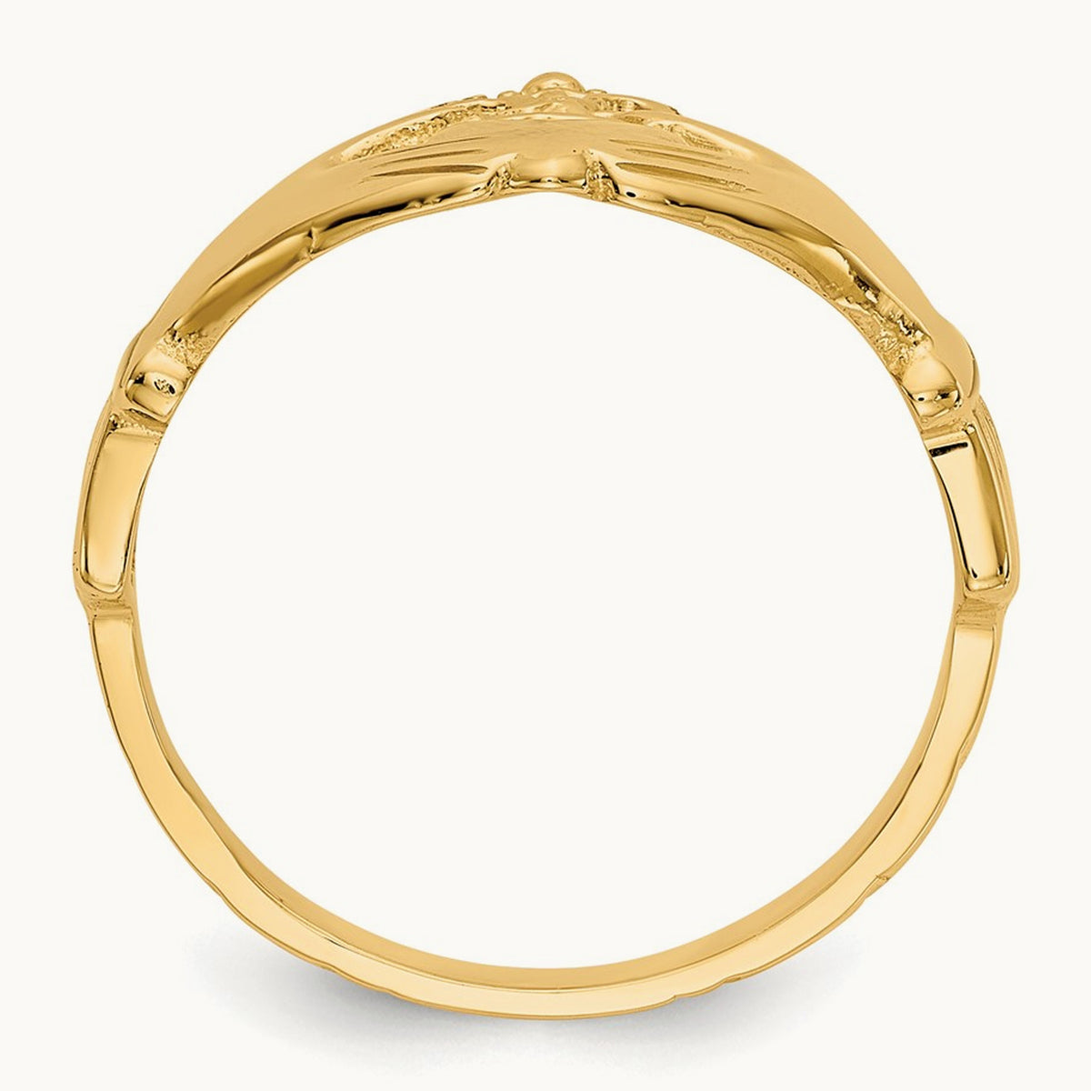 Polished Claddagh Ring, 14K