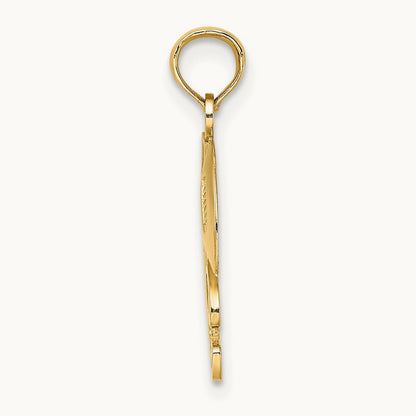 #1 Football w/ Helmet Charm, 14K
