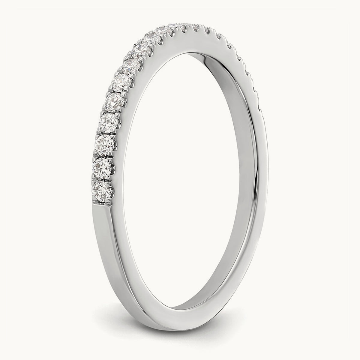Diamond Wedding Band — 14K White Gold, 7