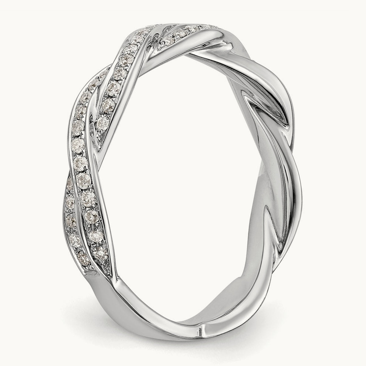 Diamond Wedding Band, 14K White Gold