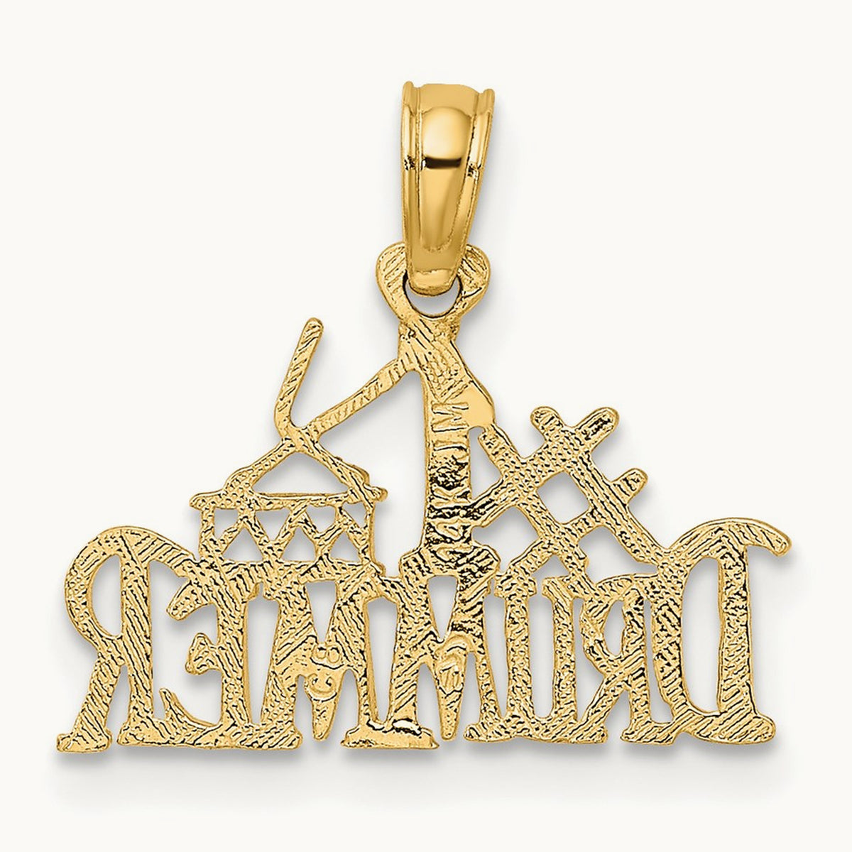 #1 DRUMMER Charm, 14K