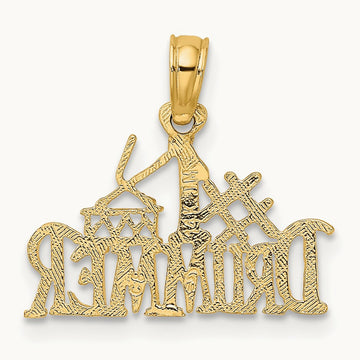 #1 DRUMMER Charm, 14K
