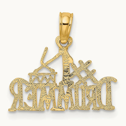 #1 DRUMMER Charm, 14K