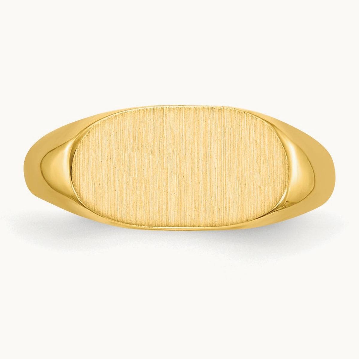 13.0x7. Closed Back Signet Ring, 0mm, 14K