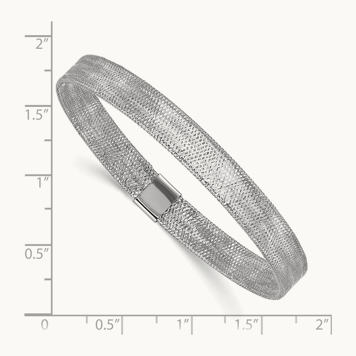 Polished Stretch Bangle — 14K Two-Tone Gold