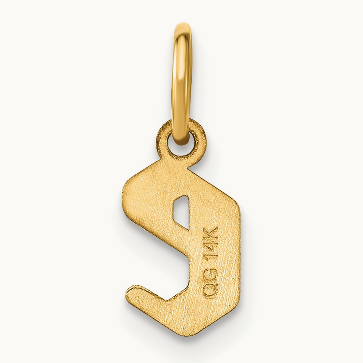 Lowercase Initial Pendant, 14K Yellow Gold