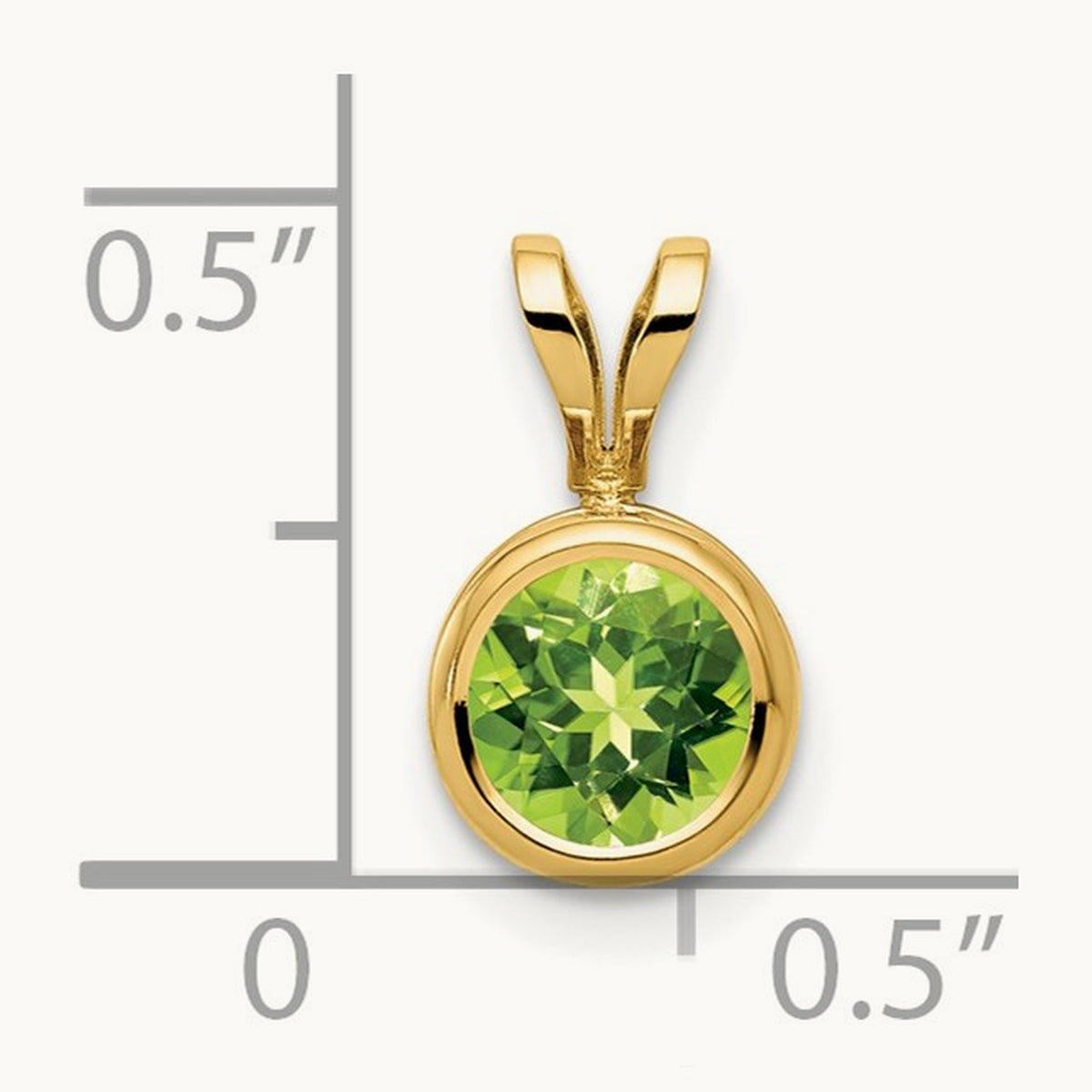 Peridot bezel pendant — photo set