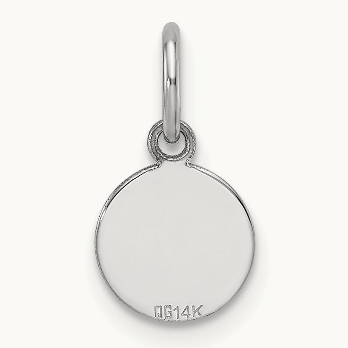Plain .013 Gauge Round Engravable Disc Charm — 13.2mm