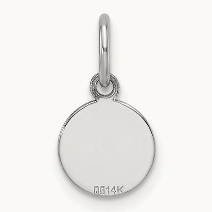 Plain .013 Gauge Round Engravable Disc Charm — 13.2mm