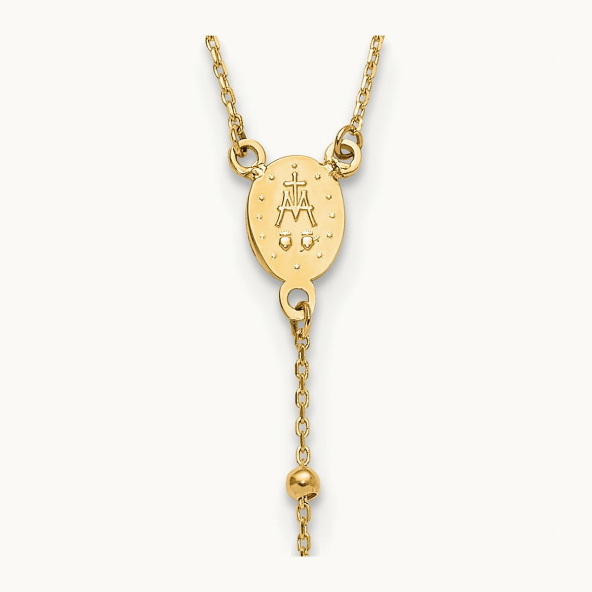 Polished Rosary, 14K