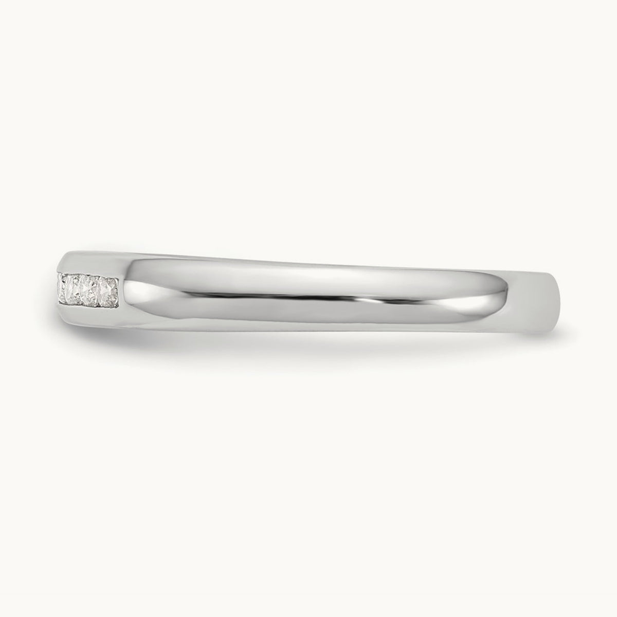 7-Stone Diamond Channel Band, 14K White Gold