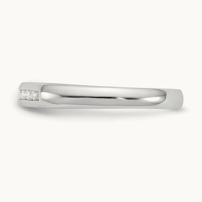 7-Stone Diamond Channel Band, 14K White Gold