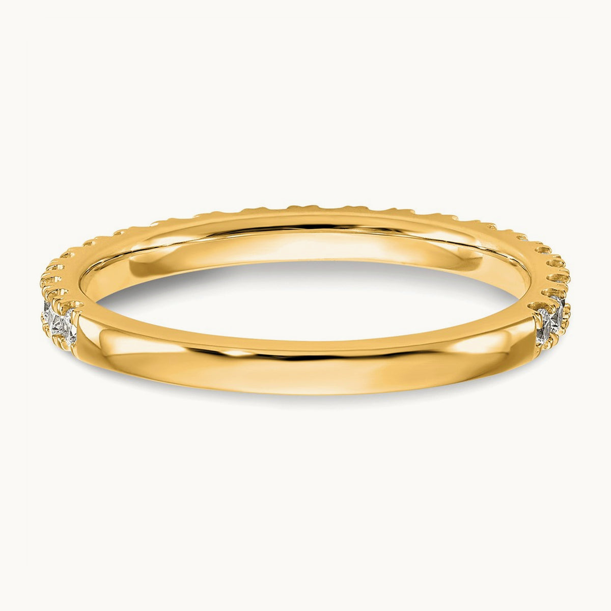 Wedding Band, 0.25 ct tw Lab-Grown Diamond — 14K Yellow Gold