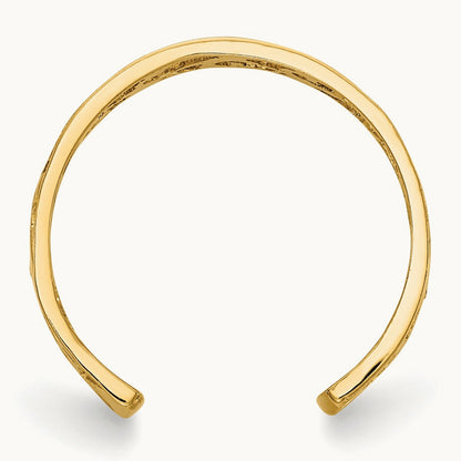 Polished and Diamond-cut Toe Ring, 14K