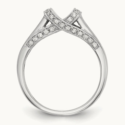 Peg Set Semi-Mount Engagement Ring, 0.50 ct tw