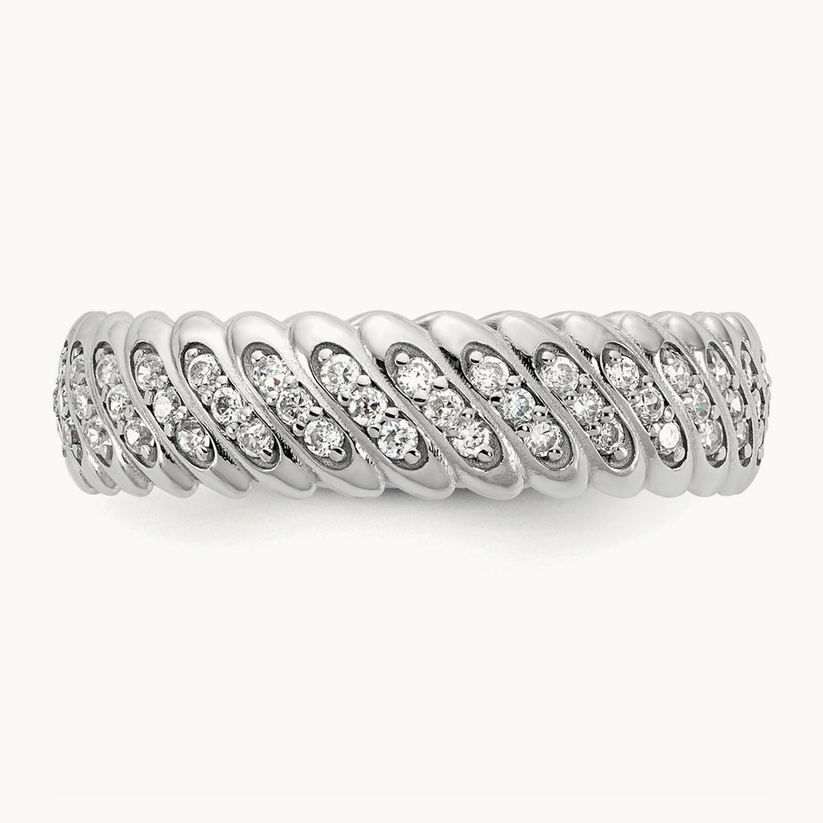 Polished Diamond Band Ring Complete — photo set (2)