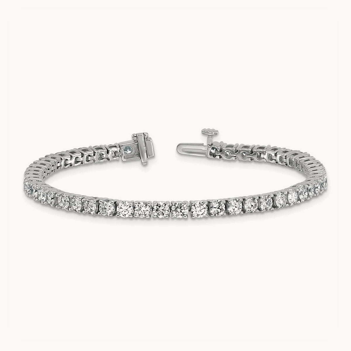 Tennis Bracelet, 7.00 ct tw Lab-Grown Diamond — 14K White Gold
