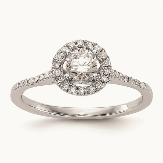 Round Halo Engagement Ring Mounting