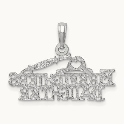 FIREFIGHTER'S DAUGHTER Charm — 14K White Gold
