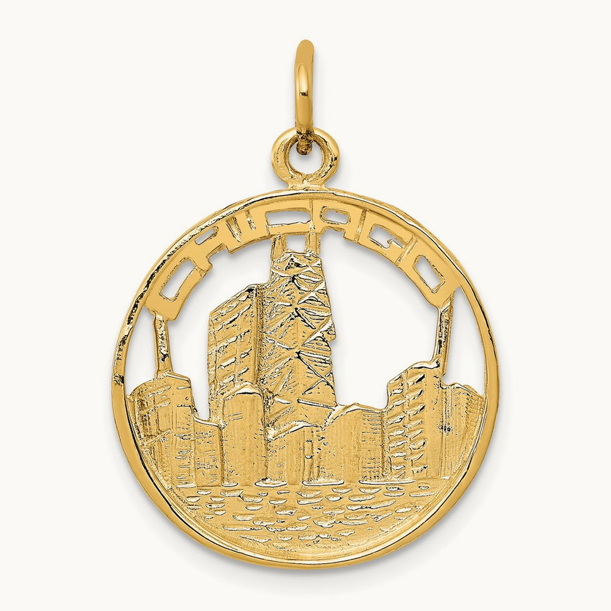 Chicago Skyline Charm, 14K