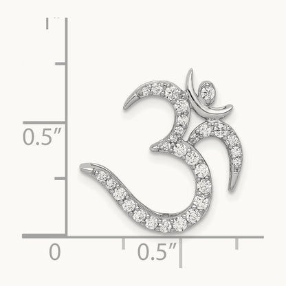 3/8ct. Diamond Om Symbol Chain Slide, 14K White Gold