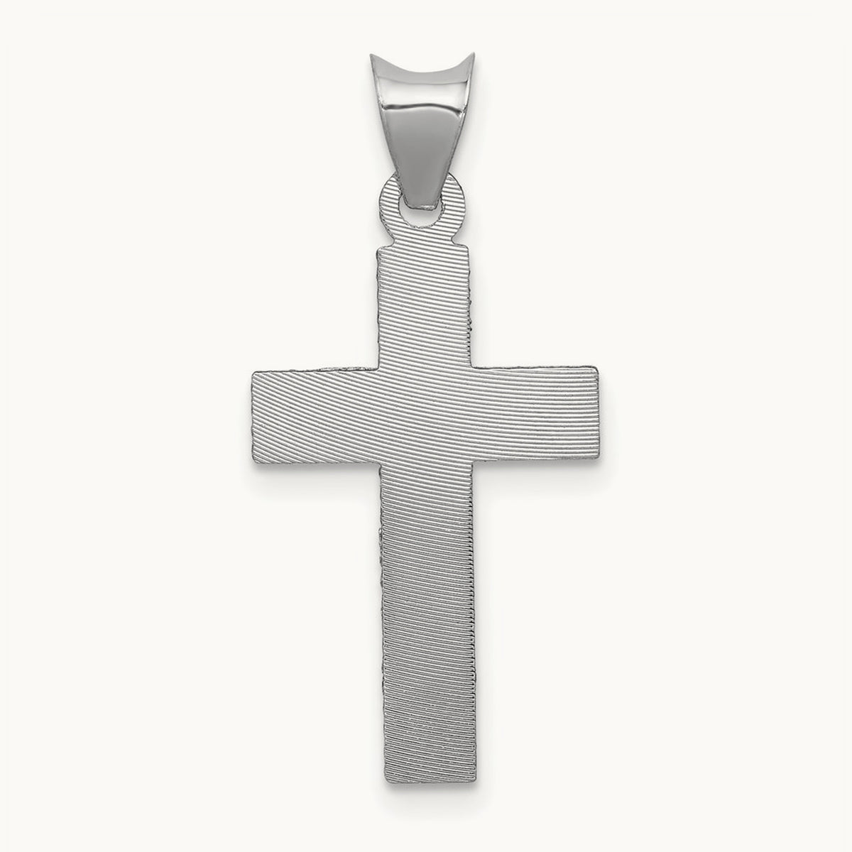 Crucifix Pendant, 14K White Gold