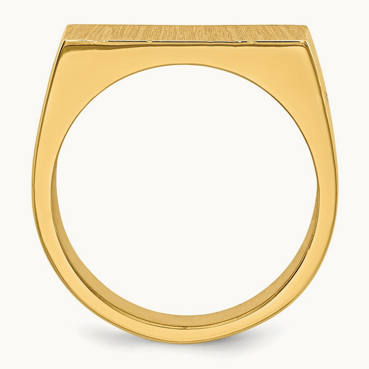 18.0x10. Closed Back Mens Signet Ring, 5mm, 14K