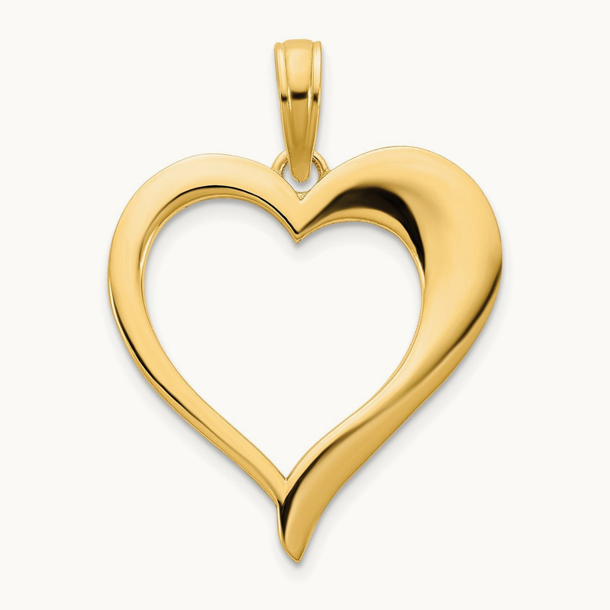Open Heart Pendant — 26mm