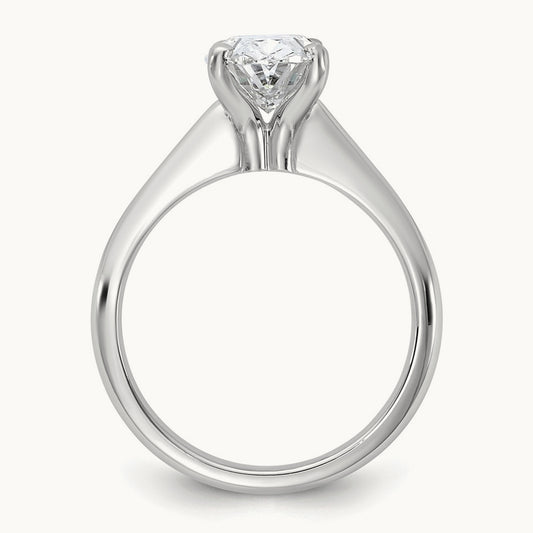 Oval 8X Ring, 2.00 ct tw Lab-Grown Diamond — 14K White Gold