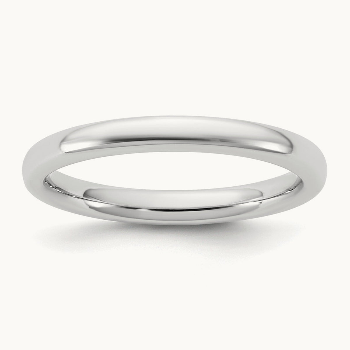 European Comfort Fit Band — 14K White Gold, 2.5mm