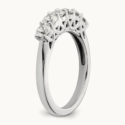 6-Stone Diamond Band, 14K White Gold