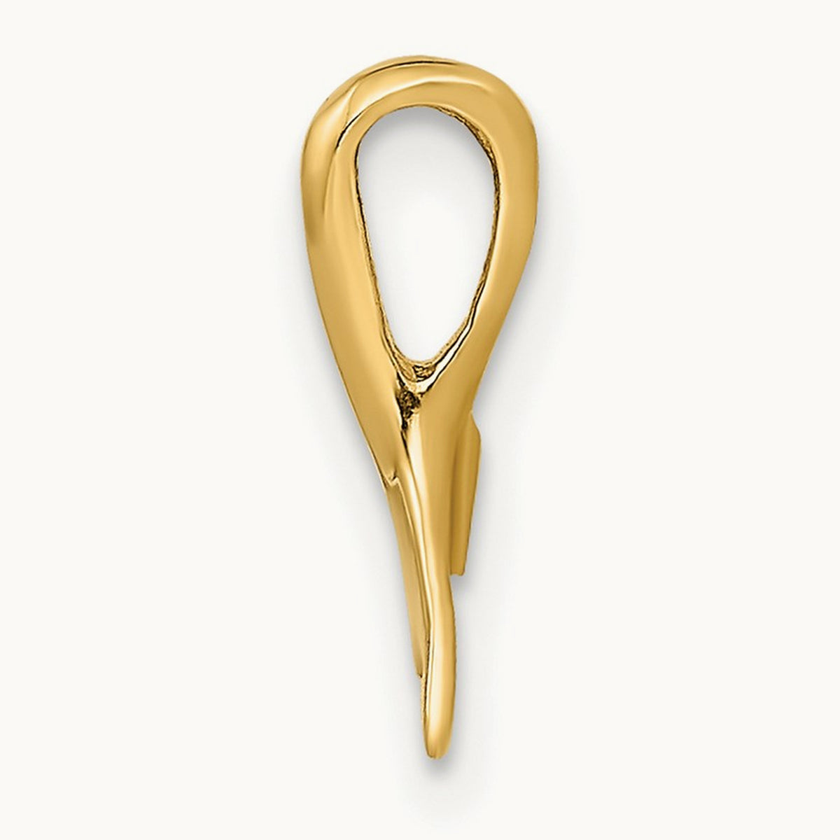 Mini Whale Tail Chain Slide, 14K