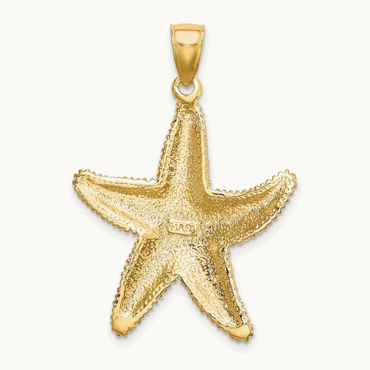Textured Starfish Charm — 43mm
