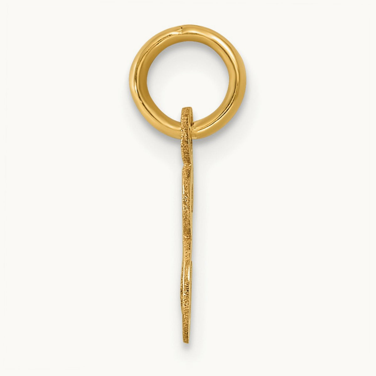Small Script Letter E Initial Charm, 14K